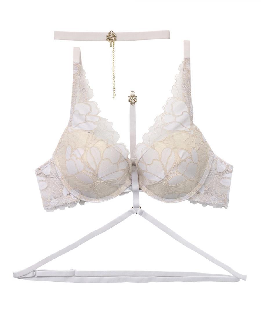 Whispers ハーネス付きデコルテレースモールドカップブラジャー