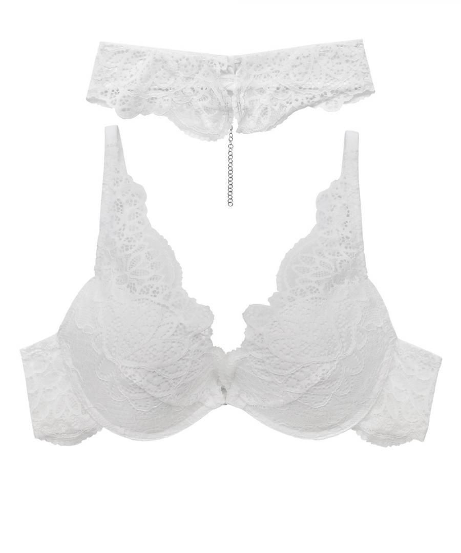 Melodie チョーカー付きデコルテレースモールドカップブラジャー