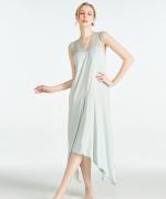 Luxe イレギュラーヘムロングドレス