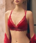 Velvet Sin ベロア×レース4WAYバッククロスブラレット