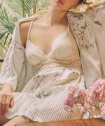 Light Petal フラワープリントプリーツベビードール&ショーツ