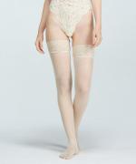 チェック柄ガーターストッキング / Black