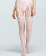 チェック柄ガーターストッキング / Black