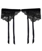 Velvet Sin ベロア×レースガーターベルト