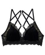 Velvet Sin ベロア×レース4WAYバッククロスブラレット