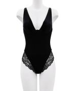 Velvet Sin ベロア×レースボディースーツ,テディ