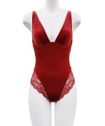 Velvet Sin ベロア×レースボディースーツ,テディ