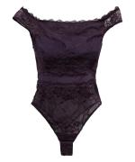 Signal オフショルレースボディスーツ,テディ