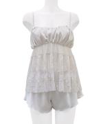 Whispers レースコンビショートパンツセットアップ