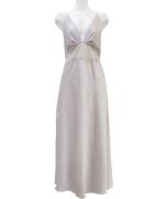 Whispers レースコンビロングドレス