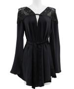 Whispers レースコンビスリットスリーブガウン