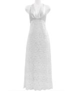 Melodie レースコンビロングドレス