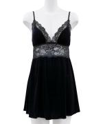 Velvet Sin ベロア×レースベビードール＆ショーツ