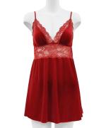 Velvet Sin ベロア×レースベビードール＆ショーツ