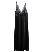 Silver Touch レースコンビロングドレス